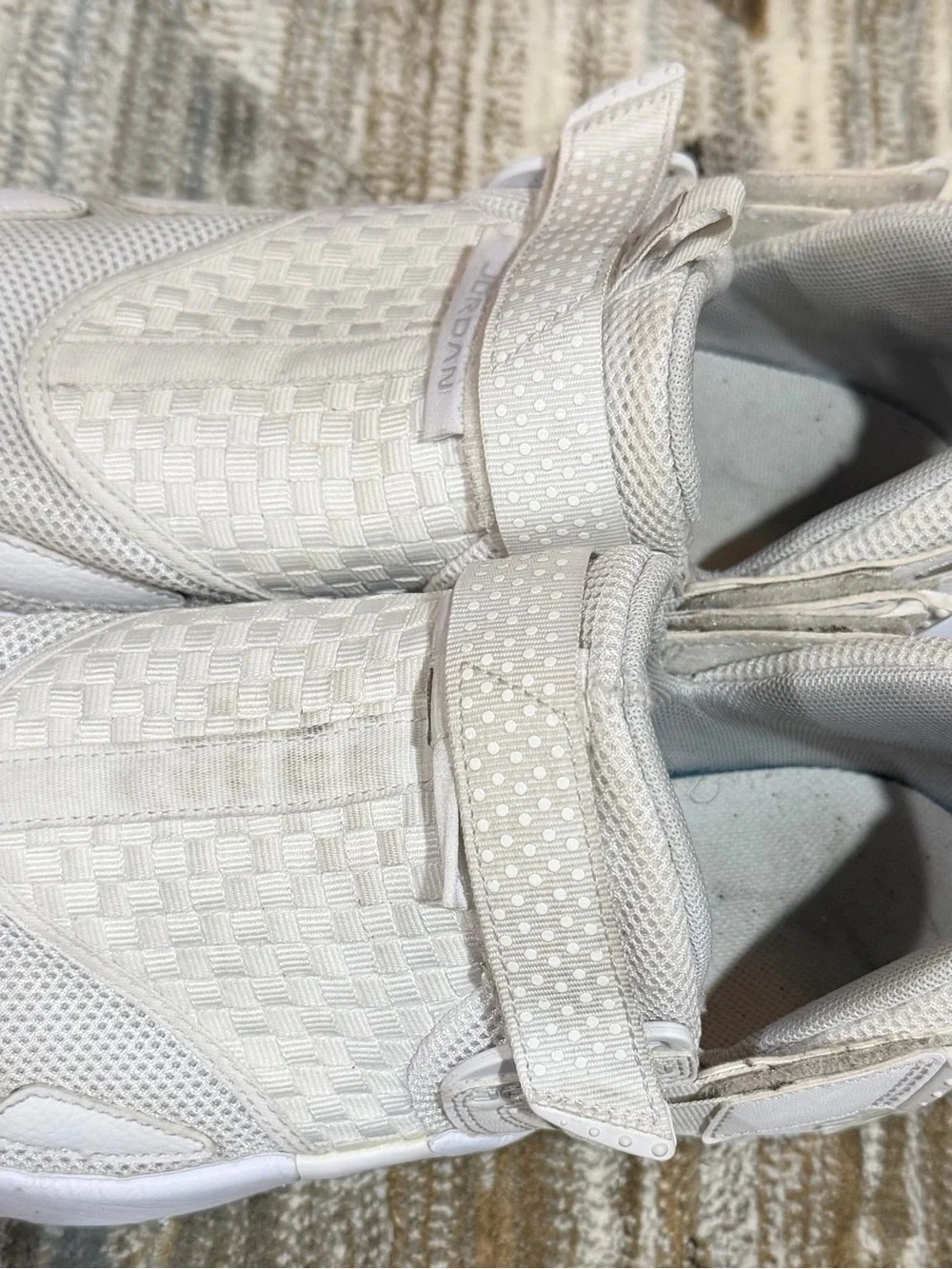 Jordan Men's White Cream Slip-On Sneakers